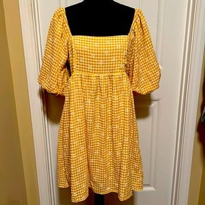 Sweet Lemon Rose & Remington open tie back midi dress. NWT